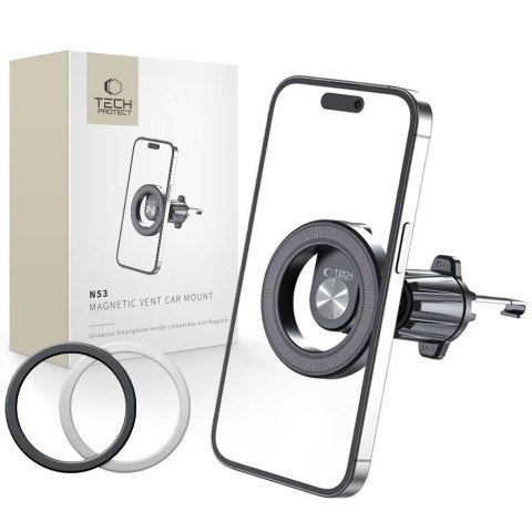 Uchwyt samochodowy do telefonu na kratkę nawiewu z MagSafe N53 - czarny Tech-Protect