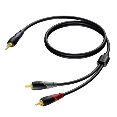 Kabel 3,5 mm Jack Męski Stereo - 2x RCA/Cinch Męski 5 m - CLA711/5 PROCAB