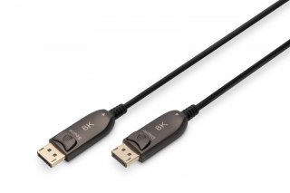 Kabel połączeniowy hybrydowy AOC DisplayPort 1.4 8K/60Hz UHD DP/DP M/M 20m Czarny Digitus