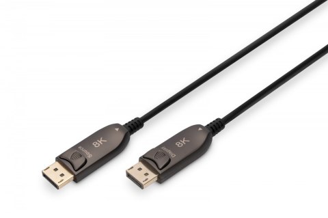 Kabel połączeniowy hybrydowy AOC DisplayPort 1.4 8K/60Hz UHD DP/DP M/M 20m Czarny Digitus
