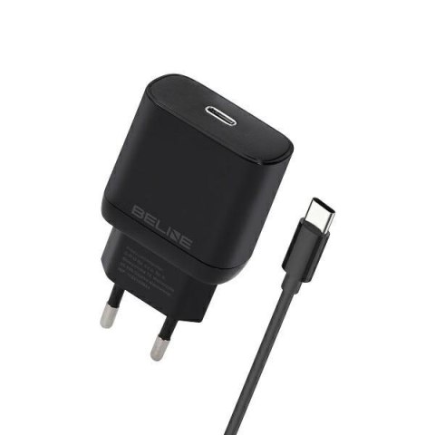 Ładowarka sieciowa 25W GaN USB-C + kabel USB-C, czarna Beline