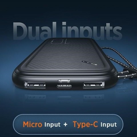 Powerbank PB56 10000mAh 2xUSB czarny USAMS