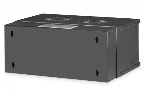 Szafa sieciowa wisząca 19" 4U, SOHO PRO 240 x 540 x 400 mm, nośność 60kg, drzwi szyba, niezłożona, Czarna Digitus