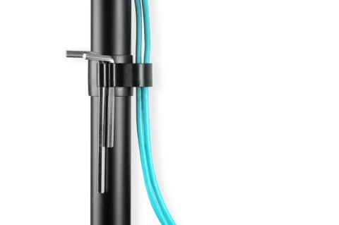 Uchwyt biurkowy kolumnowy pojedynczy 1xLCD max. 32 cale max. 8kg uchylno-obrotowy czarny Digitus