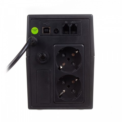 Zasilacz awaryjny UPS Line-Ineractive LED, 600VA/360W, 1x12V/7Ah, AVR, 2xSCHUKO, USB, RJ11 Digitus