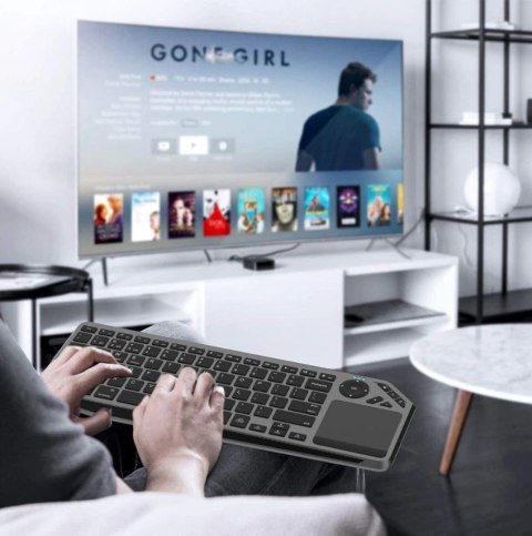 Klawiatura bezprzewodowa BT/RF 2.4GHz touchpad LED Techly