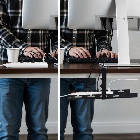 Organizer podbiurkowy MC-105 B, na kable Maclean