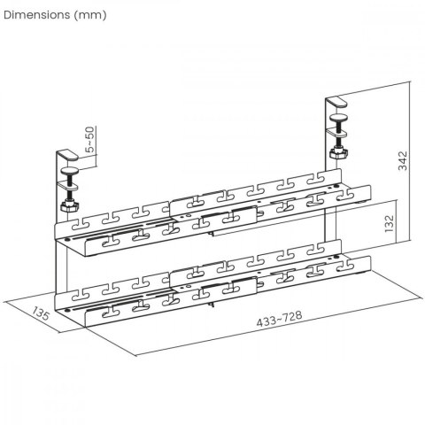 Organizer podbiurkowy na kable MC-102 W Maclean
