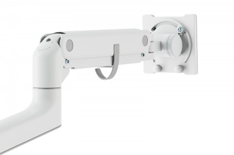 Ramię biurkowe pojedyncze z zaciskiem i sprężyną gazową 1x LCD max. 57" 27kg, VESA: 75x75, 100x100, białe Digitus