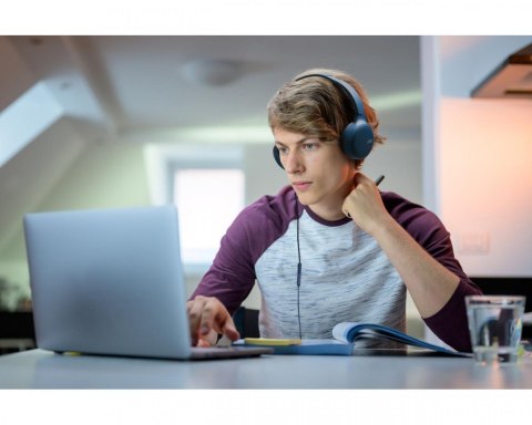 Słuchawki HA-S33UC niebieskie JVC