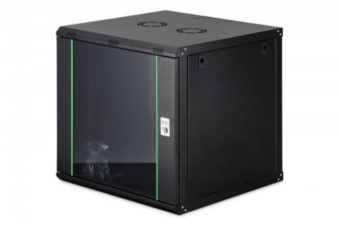 Szafa sieciowa wisząca Dynamic 19" 12U rack 607x600x600mm, drzwi szyba, czarna, niezłożona, 60kg Digitus