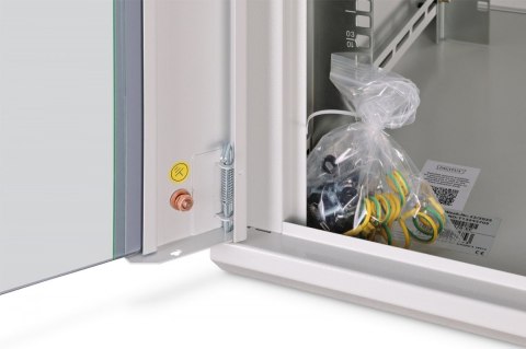 Szafa sieciowa wisząca Dynamic 19" 12U rack 607x600x600mm, drzwi szyba, szara, niezłożona, 60kg Digitus