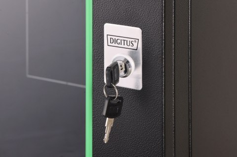 Szafa sieciowa wisząca Dynamic 19" 16U rack 785x600x450mm, drzwi szyba, czarna, niezłożona, 60kg Digitus