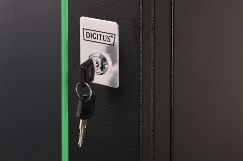 Szafa sieciowa wisząca Dynamic 19" 16U rack 785x600x600mm, drzwi szyba, czarny, niezłożona, 60kg Digitus