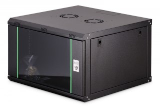 Szafa sieciowa wisząca Dynamic 19" 7U rack 385x600x600mm, drzwi szyba, czarna, niezłożona, 60kg Digitus