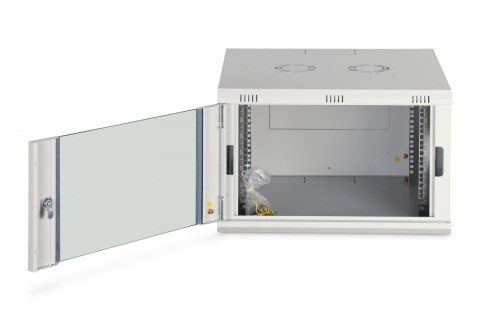 Szafa sieciowa wisząca Dynamic 19" 7U rack 385x600x600mm, drzwi szyba, szara, niezłożona, 60kg Digitus