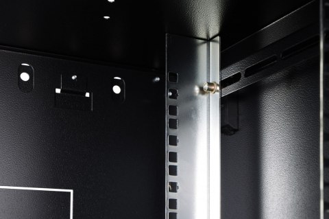 Szafa sieciowa wisząca Dynamic 19" 9U rack 474x600x450mm, drzwi szyba, czarna, niezłożona, 60kg Digitus