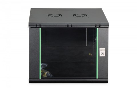 Szafa sieciowa wisząca Dynamic 19" 9U rack 474x600x600mm, drzwi szyba, czarna, niezłożona, 60kg Digitus