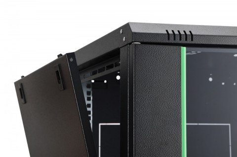 Szafa sieciowa wisząca Dynamic 19" 9U rack 474x600x600mm, drzwi szyba, czarna, niezłożona, 60kg Digitus