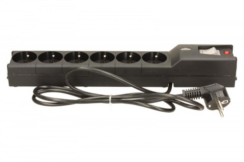 Listwa przeciwprzepięciowa LX 610, 1L, 1.5m, czarna Lestar