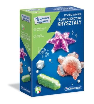 Naukowa Zabawa Zestaw Fluorescencyjne Kryształy Język Polski Clementoni 60584 Clementoni
