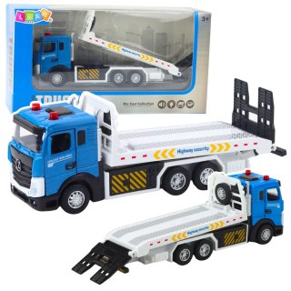 Ciężarówka Transportowa Laweta Ruchoma Platforma Światła Dźwięki LEAN Toys