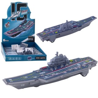 Lotniskowiec Militarny Wojskowy Napęd Światła Dźwięki 24 cm LEAN TOYS