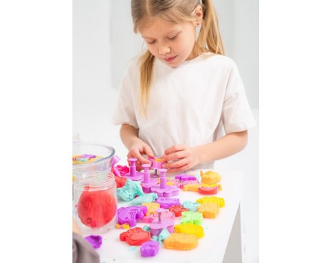 Masa plastyczna Misiolina 2x50g 2 foremki czerwony błękitny Epee