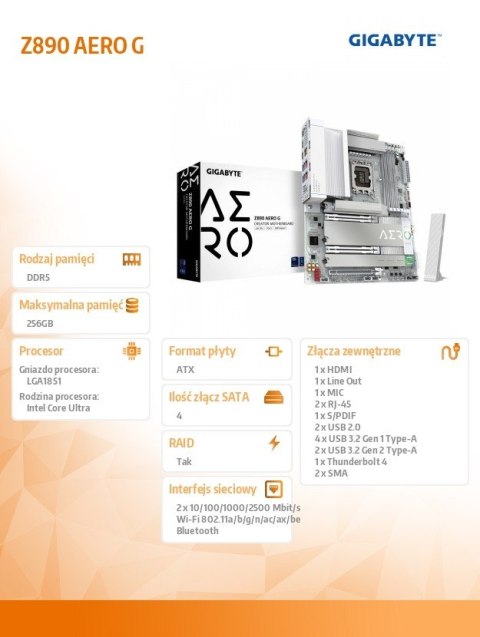 Płyta główna Z890 AERO Gigabyte