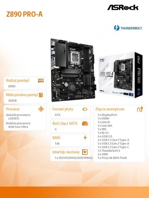 Płyta główna Z890 PRO-A ATX ASRock
