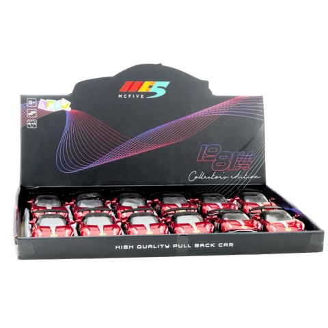 Samochód Wyścigowy Sportowy Metalowy Napęd Otwierane Drzwi Czerwony 1:32 LEAN TOYS