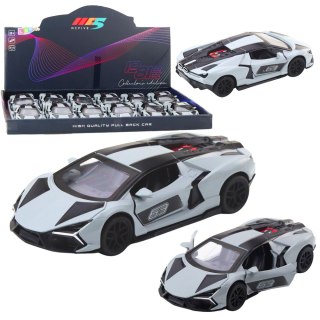 Samochód Wyścigowy Sportowy Metalowy Napęd Otwierane Drzwi Szary 1:32 LEAN TOYS