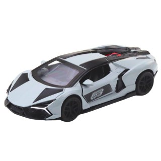 Samochód Wyścigowy Sportowy Metalowy Napęd Otwierane Drzwi Szary 1:32 LEAN TOYS