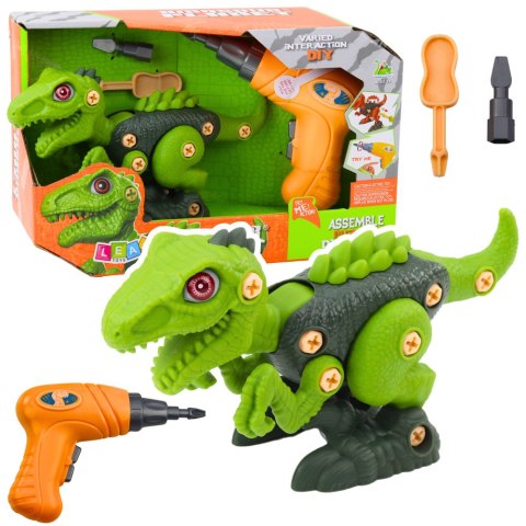 Dinozaur Do Rozkręcania Skręcania Zielony Wiertarka DIY LEAN Toys