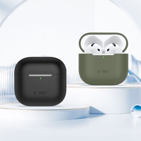 Etui ochronne silikonowe na słuchawki Apple AirPods 4 - oliwkowe Tech-Protect