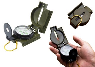 Kompas Turystyczny Busola Miarka Fluorescencyjne Wskazówki Aluminiowy LEAN