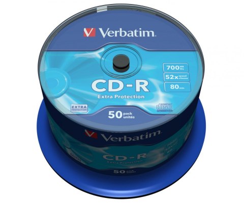 CD-R 52x 700MB 50P CB DL Ex Prot 43351 Verbatim