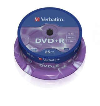 DVD+R 16x 4.7GB 25P CB 43500 Verbatim