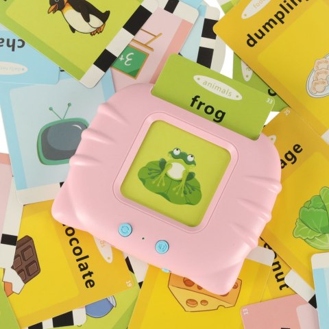 Nauka języka angielskiego czytnik kart do nauki słówek fiszki różowy Kik Sp. z o. o. Sp. k.