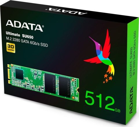 Dysk SSD Ultimate SU650 512GB M.2 TLC 3D 2280 SATA Adata