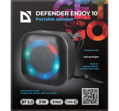 Głośnik Bluetooth ENJOY 10 3W Czarny Defender