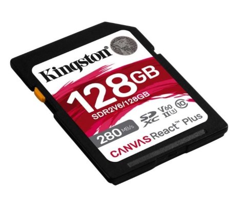 Karta pamięci SD 128GB React Plus 280/100/MB/s U3 V60 Kingston