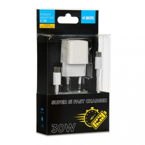 Ładowarka sieciowa ILUC65 GaN 65W USB-C biała IBOX