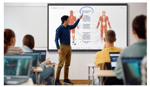 Monitor interaktywny 65 cali 5653RK 8GB RAM / 64 GB ROM, 2x 18W speaker + 2x 8W subwoofer, 8 mikrofonów, 50-finger mutitouch, ze Optoma