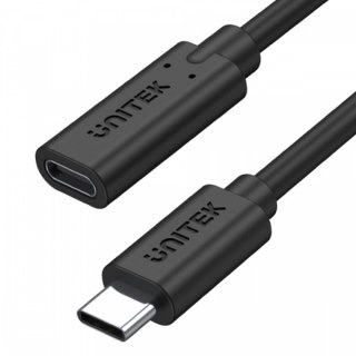 Przedłużacz USB-C 3.1 10Gbps; 4K; PD 100W; M/F; 1m; C14086BK-1M Unitek