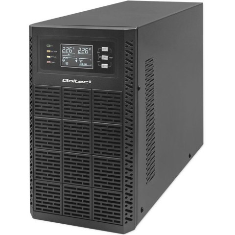 Zasilacz awaryjny UPS 3kVA | 3000W | Power Factor 1.0 | LCD | EPO| USB | On-line Qoltec