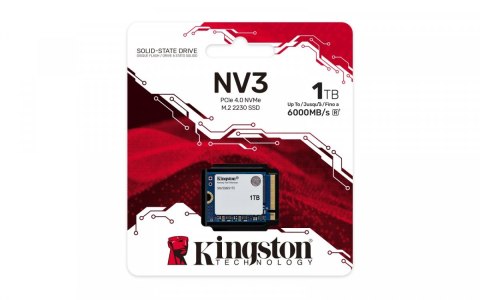 Dysk SSD NV3 1TB M.2 2230 PCI-e 4.0 NVMe 6000/4000 Kingston