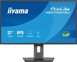 Monitor 27 cali XB2792HSU-B1 IPS,FHD,HDMI,DP,120Hz,350cd,4ms, cienkie ramki, 1500:1, ErP B, USB HUBx2 IIYAMA