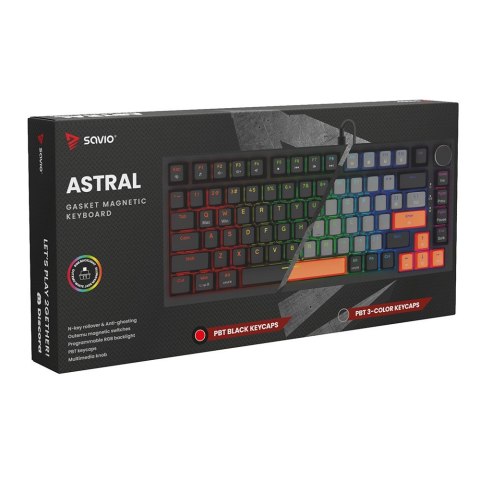 Klawiatura magnetyczna ASTRAL Black OUTEMU White jade RGB Savio