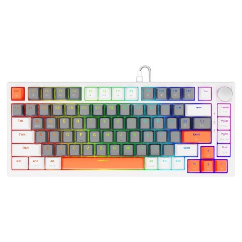 Klawiatura magnetyczna ASTRAL White OUTEMU White jade RGB 3 kolory keycapów Savio